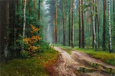 Картина Александра Игнатьева «Дорога в лесу»